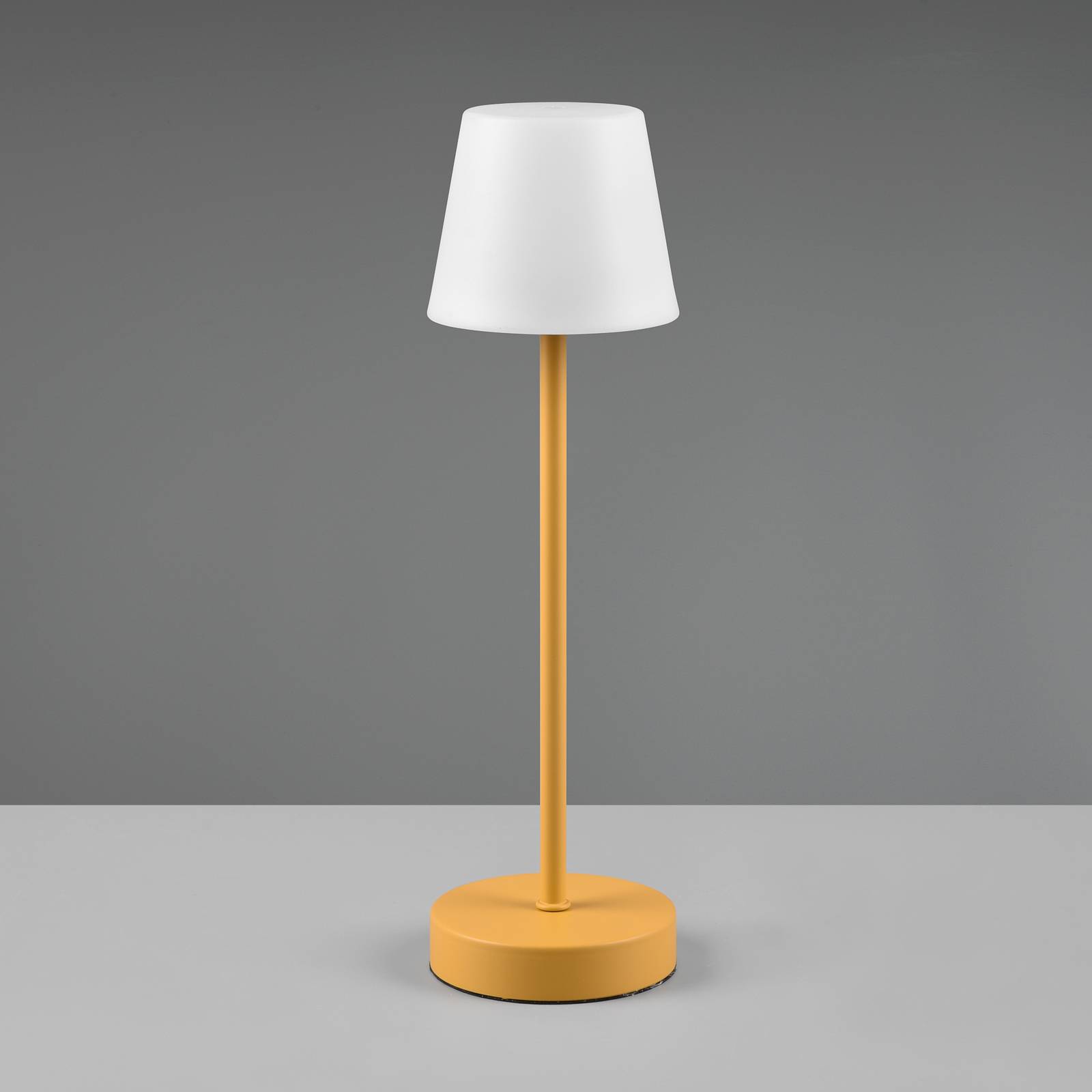 Reality Leuchten LED stolní lampa Martinez, stmívač a CCT, žlutá