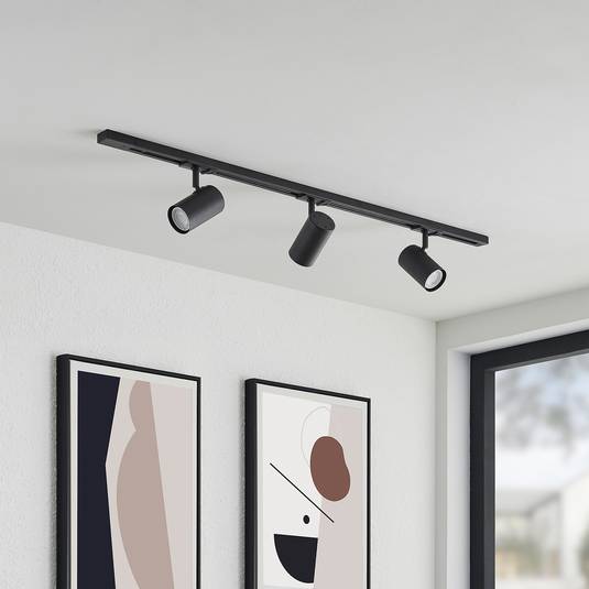 Lindby 1 Circuit Railsystem Linaro GU10 Zwart 3 Lamps Lampen24 Be