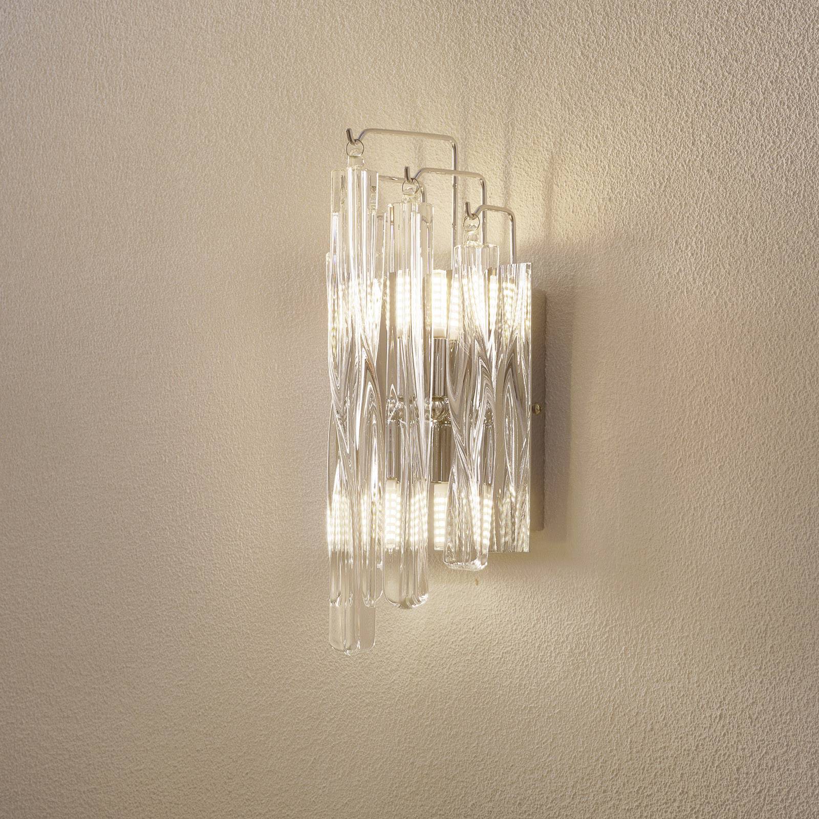 Nástenné svetlo Manacor z krištáľového skla s LED diódou