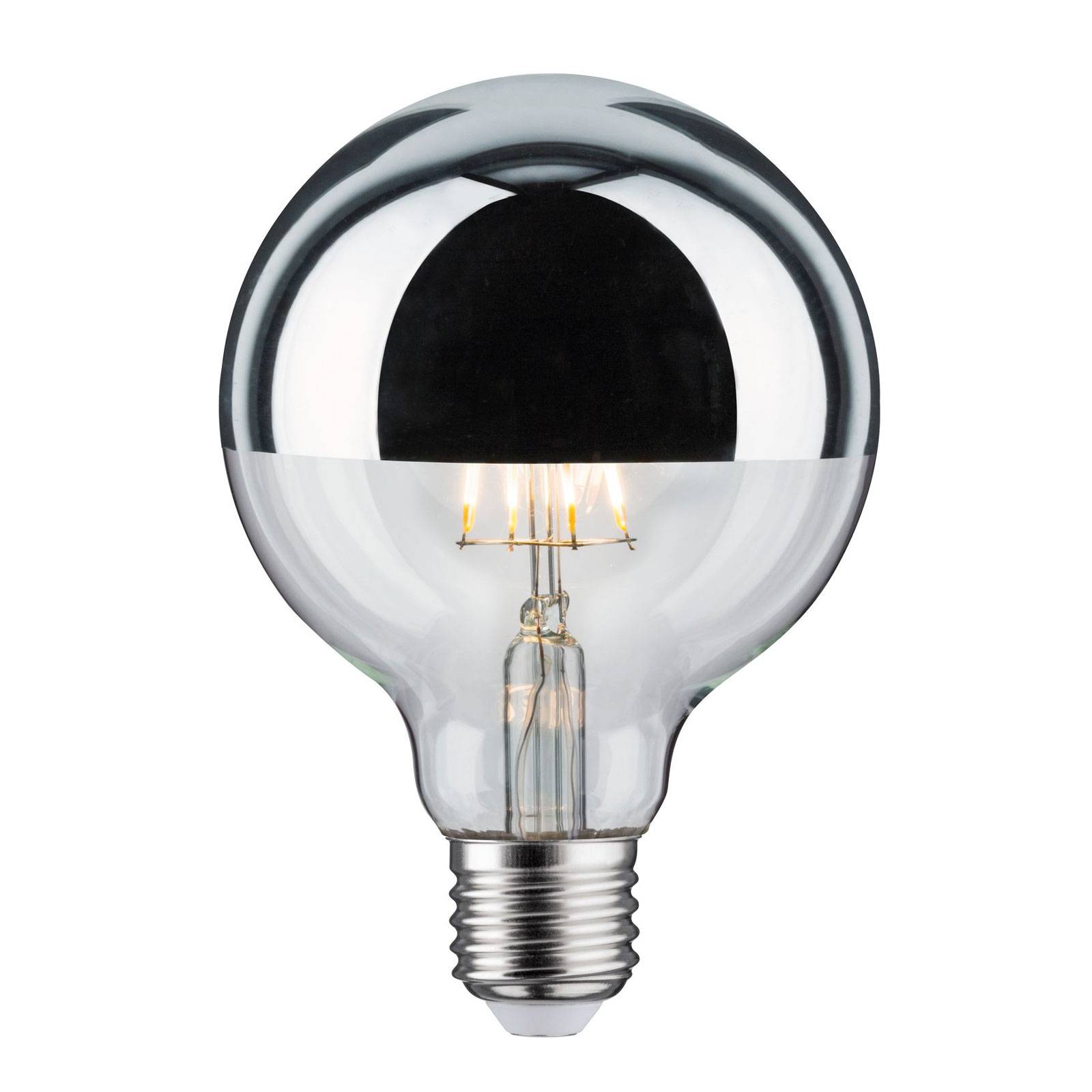 Paulmann LED žárovka E27 827 6,5 W, zrcadlo hlavy stříbrná