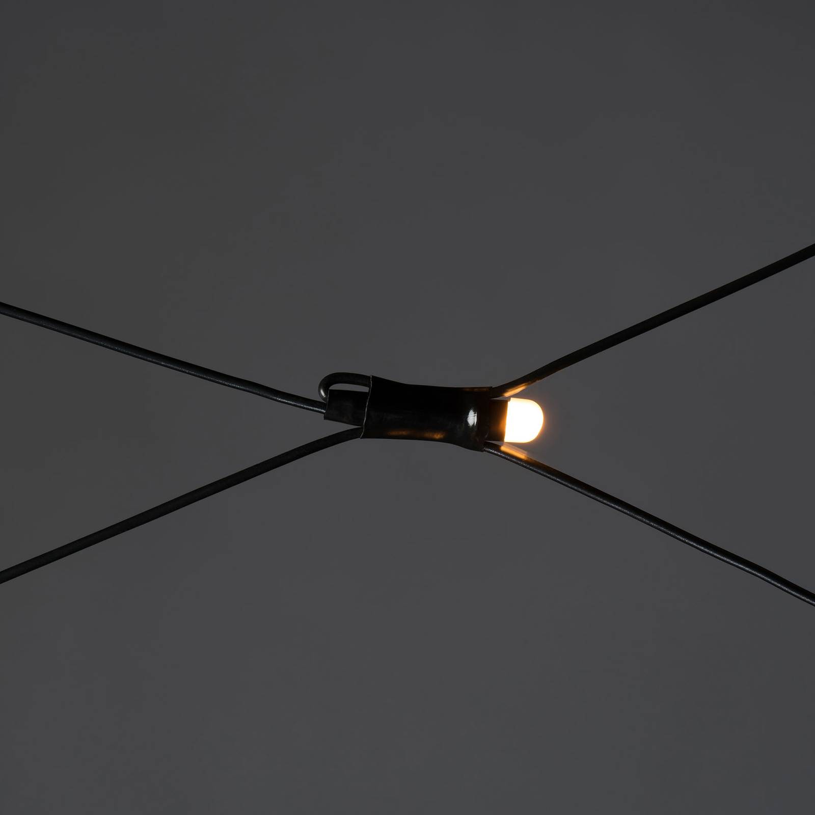 Vonkajšia svetelná sieť LED, 3x3 m, farba svetla jantárová