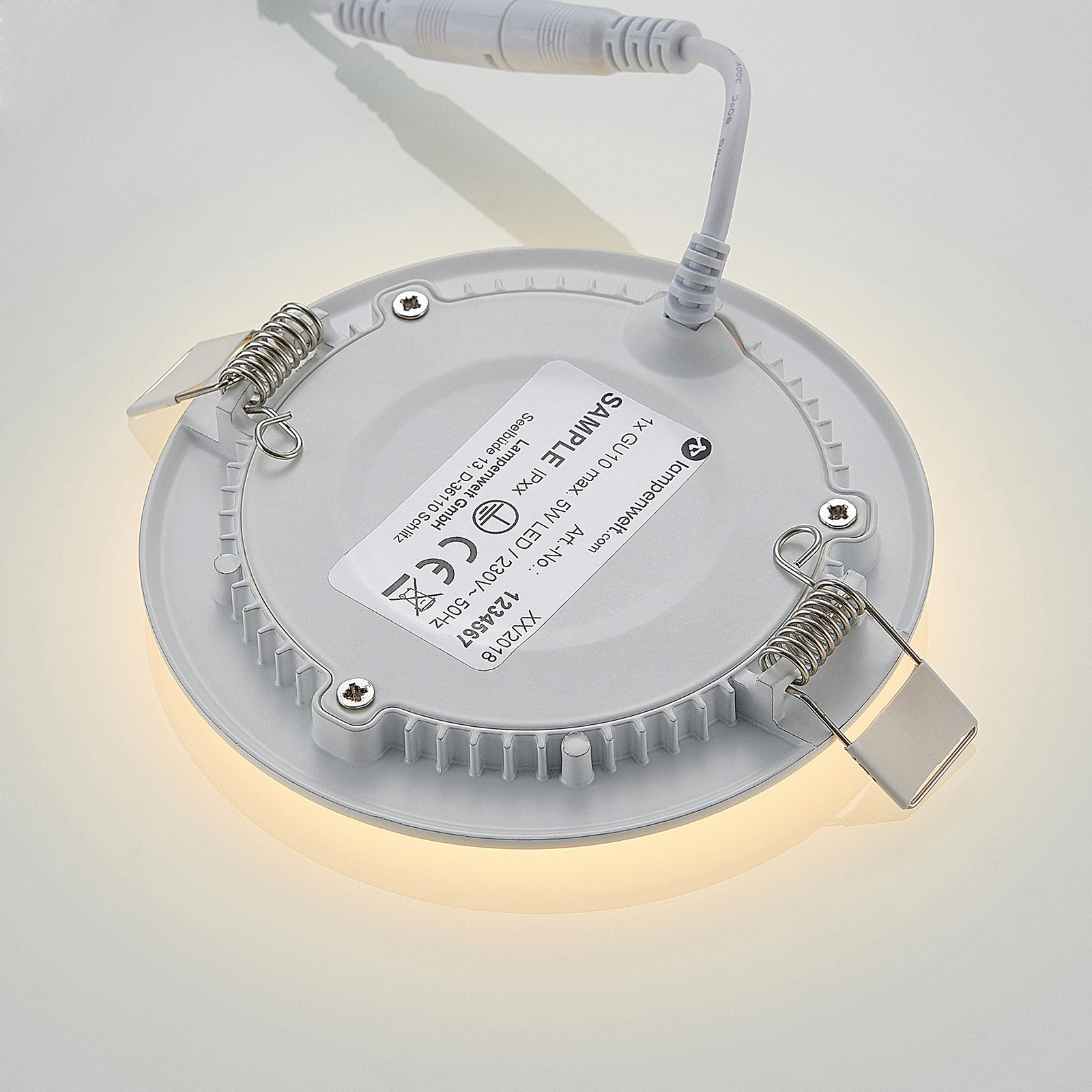 Elc Pan Led Recessed Panel Round K Lights Co Uk