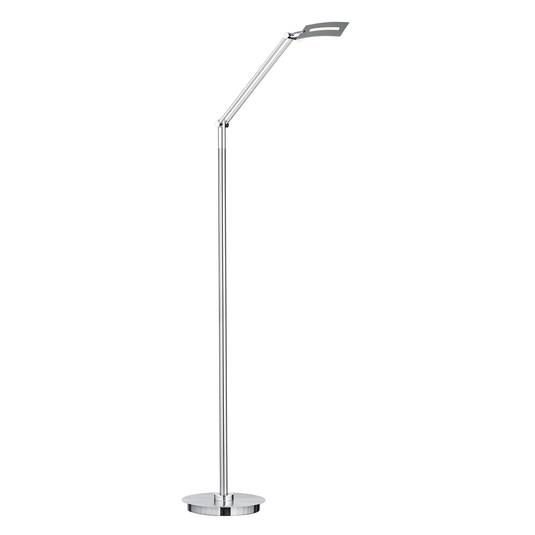 Lampadaire arqué LED Evolo CCT nickel mat chromé Luminaire fr