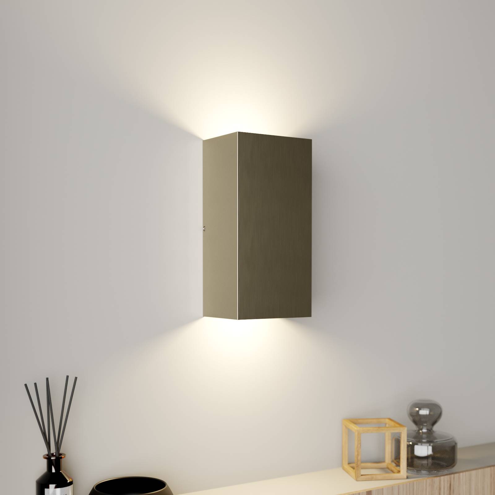 quitani Nástěnné svítidlo Quitani LED Mira, matný nikl, 7 cm