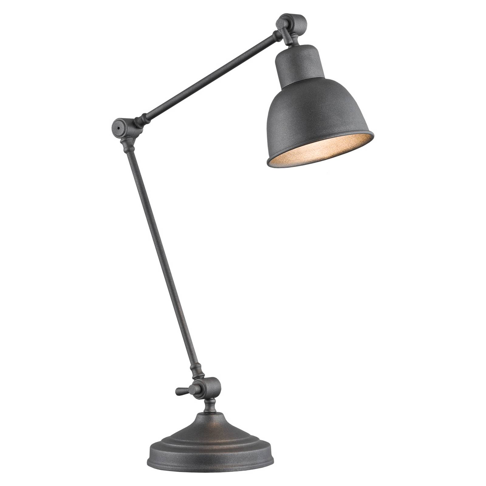 Stolná lampa Emoti, antracitová, výška 45 cm, nastaviteľná