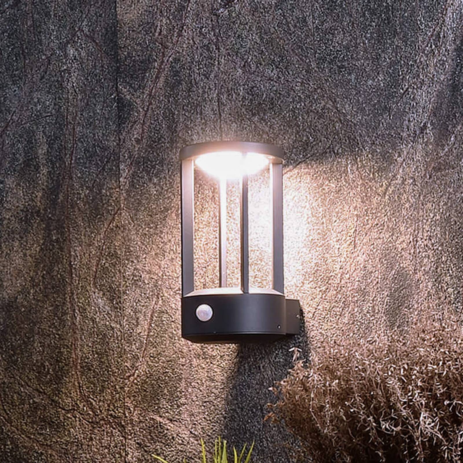 Deko-Light Senzorové venkovní nástěnné svítidlo Albaldah, LED, tmavě šedé