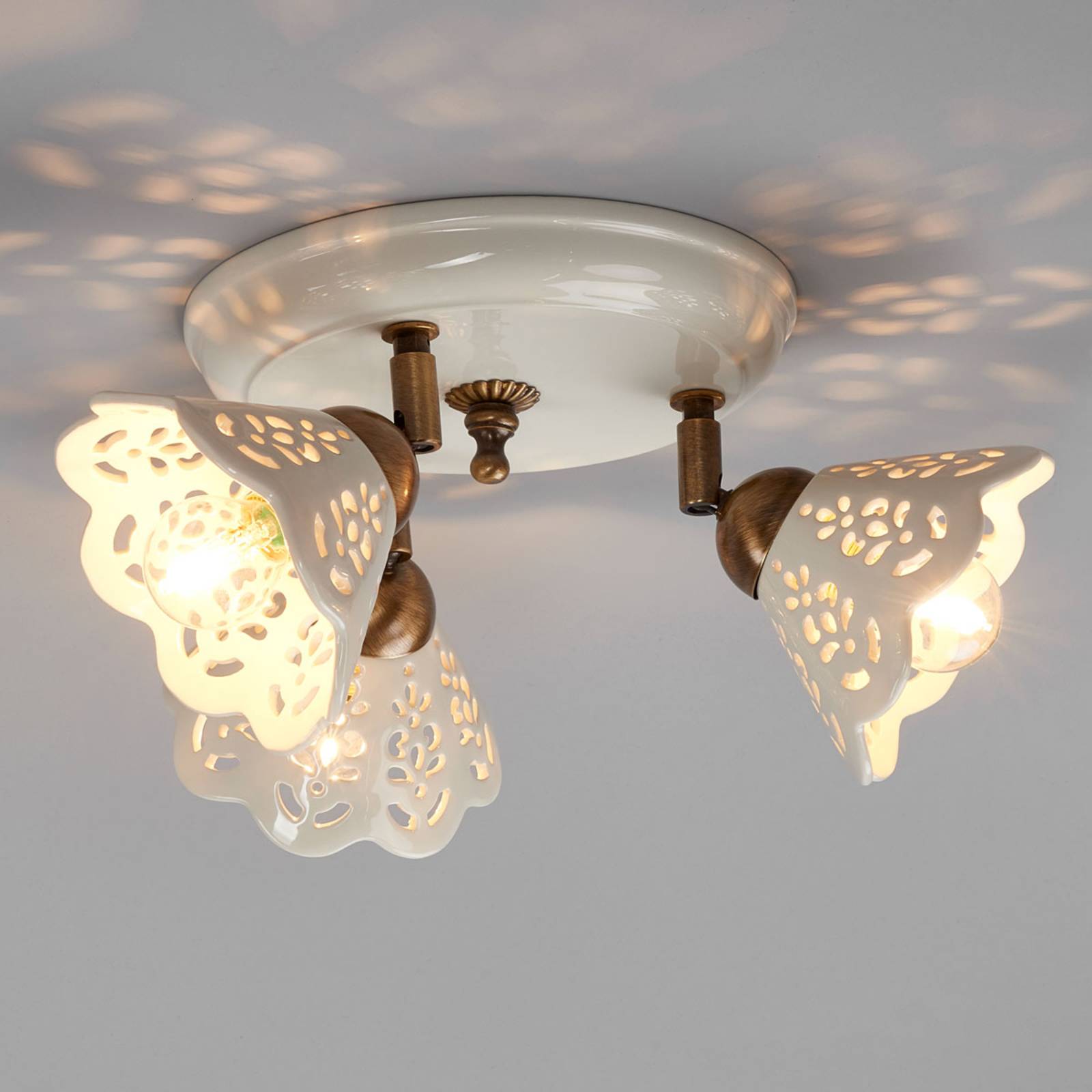 Ceramiche Stropní světlo Portico 3zdrojové