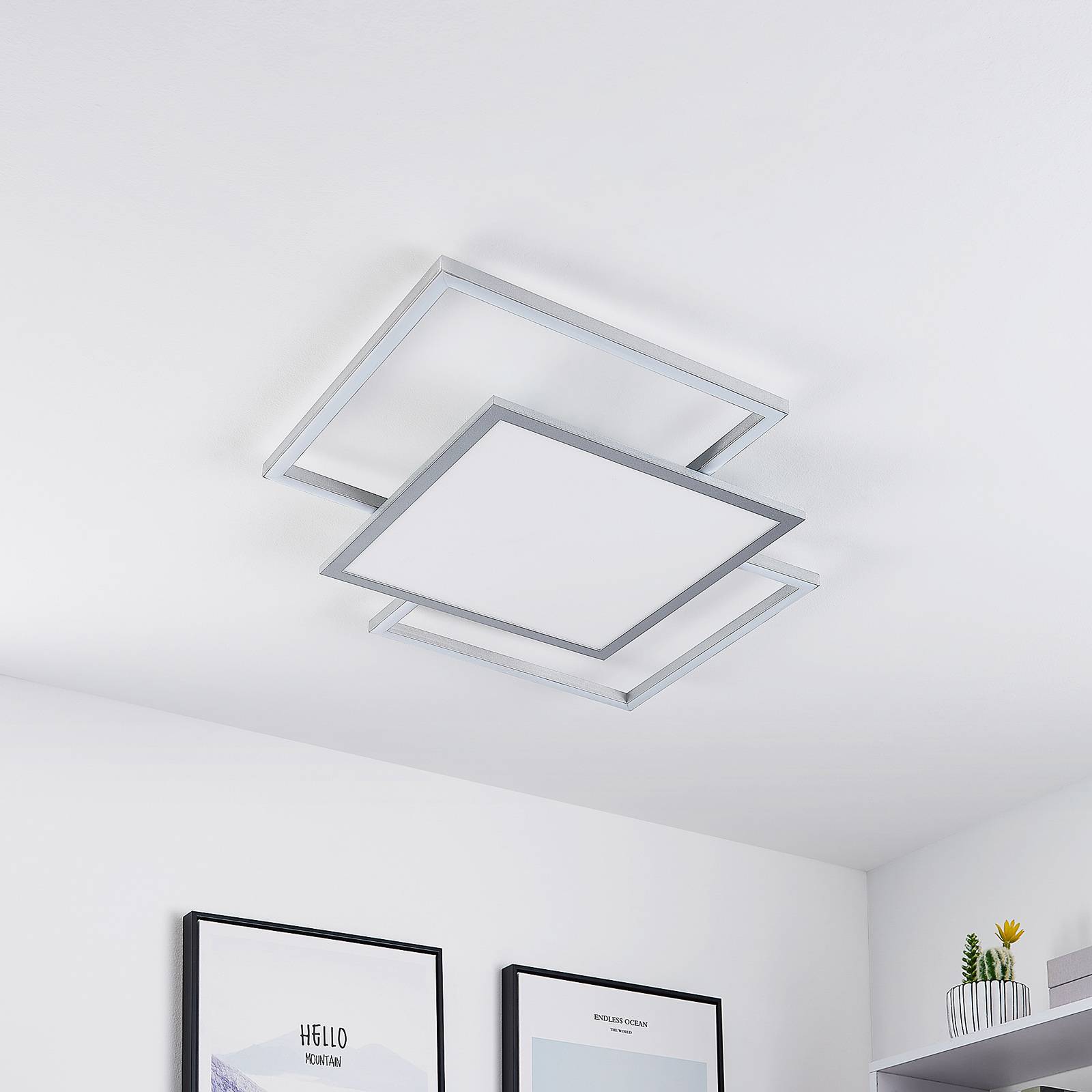 Lucande Lucande Ciaran LED stropní svítidlo, čtverec, CCT