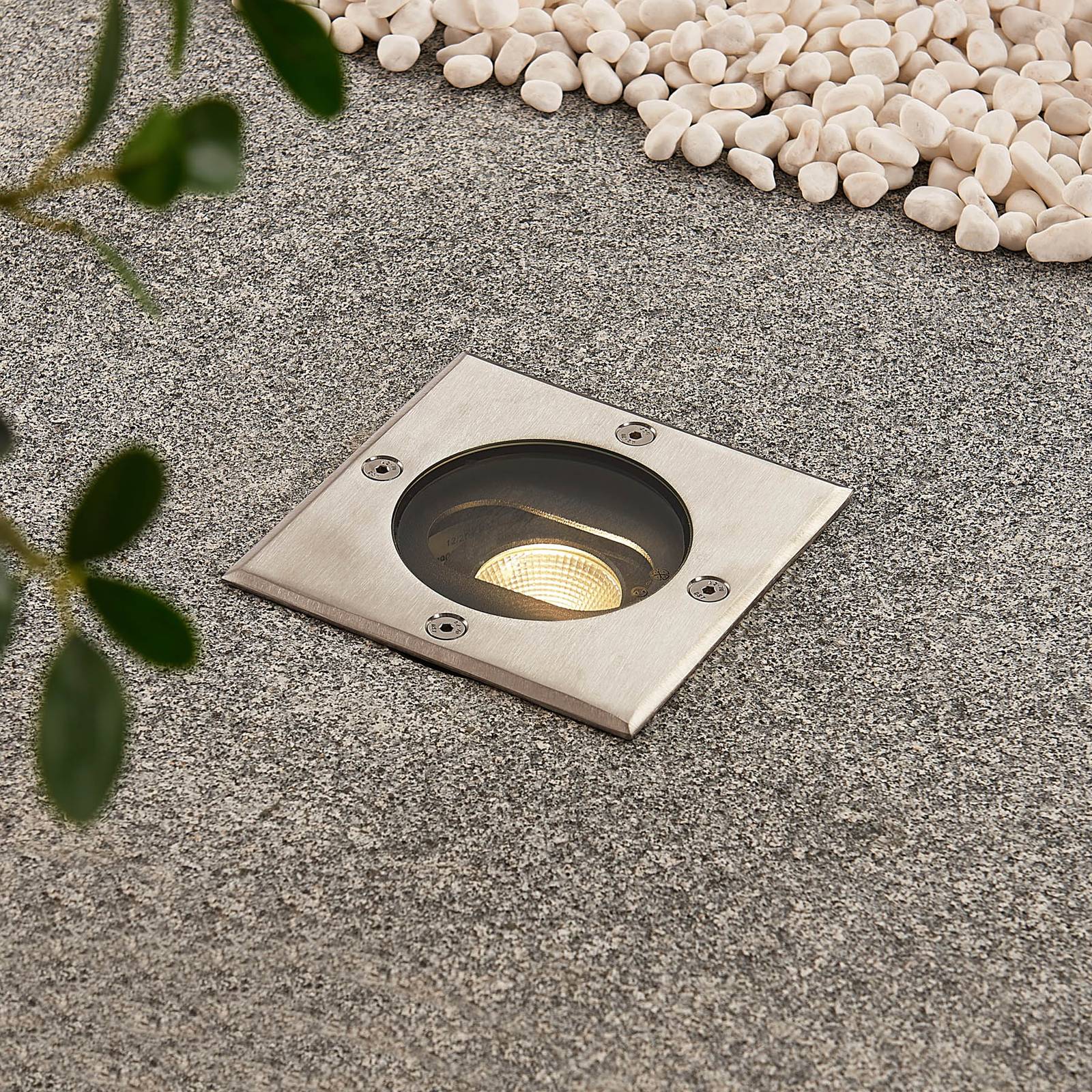 Lucande Doris - LED vestavné podlahové svítidlo, hranatý tvar