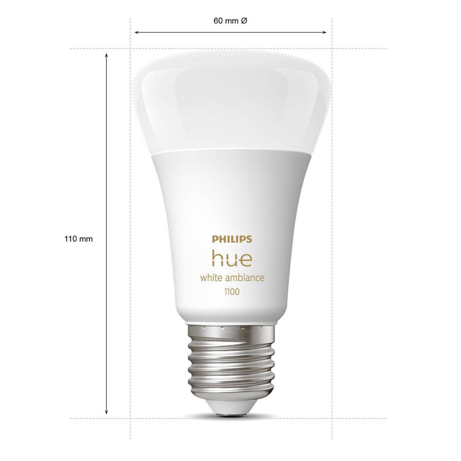 Philips Hue White Ambiance E27 8W LED žiarovka 2ks