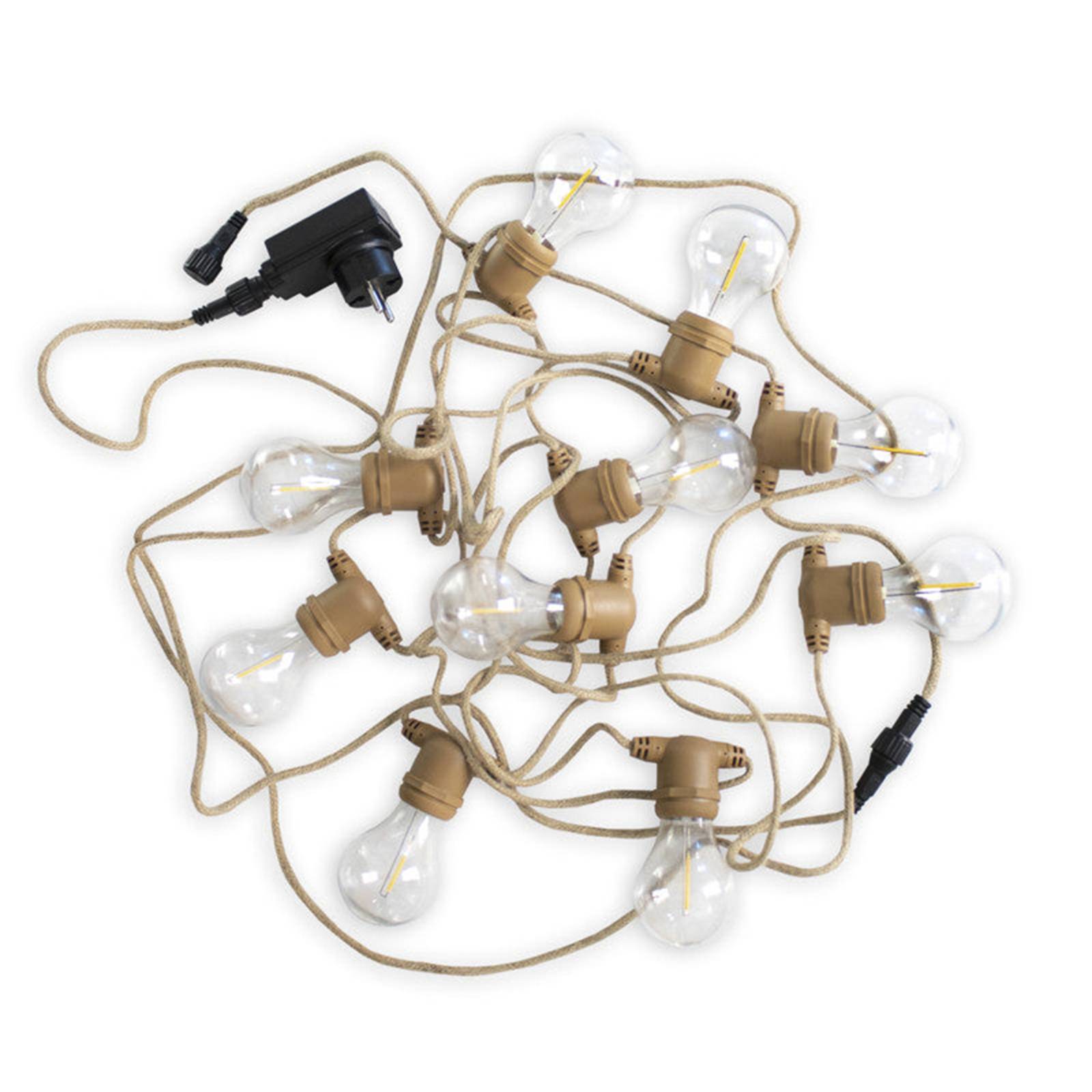 Rozprávkové svetlá Newgarden Allegra LED s jutovým káblom
