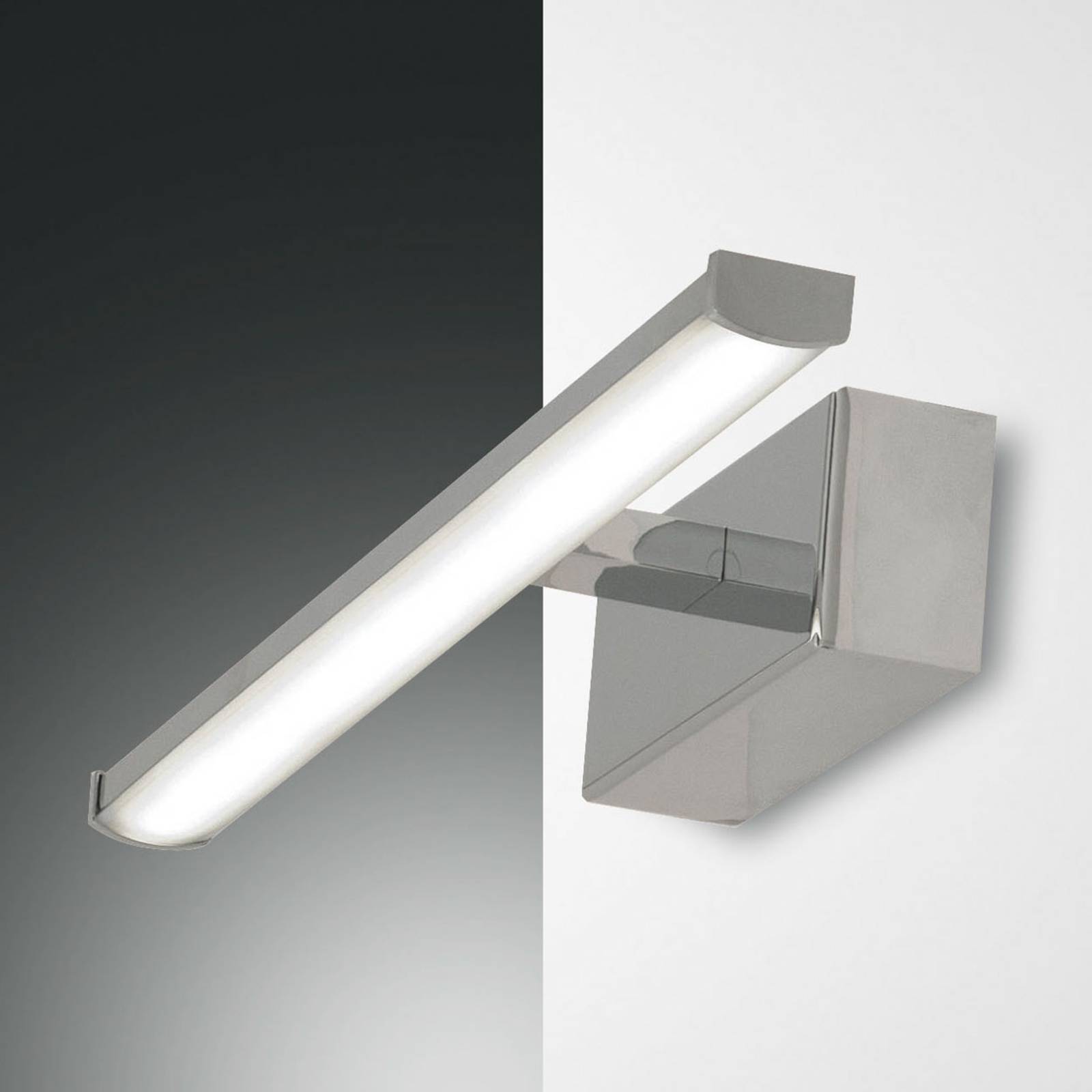 Fabas Luce Nástěnné svítidlo LED Nala, chrom, šířka 30 cm