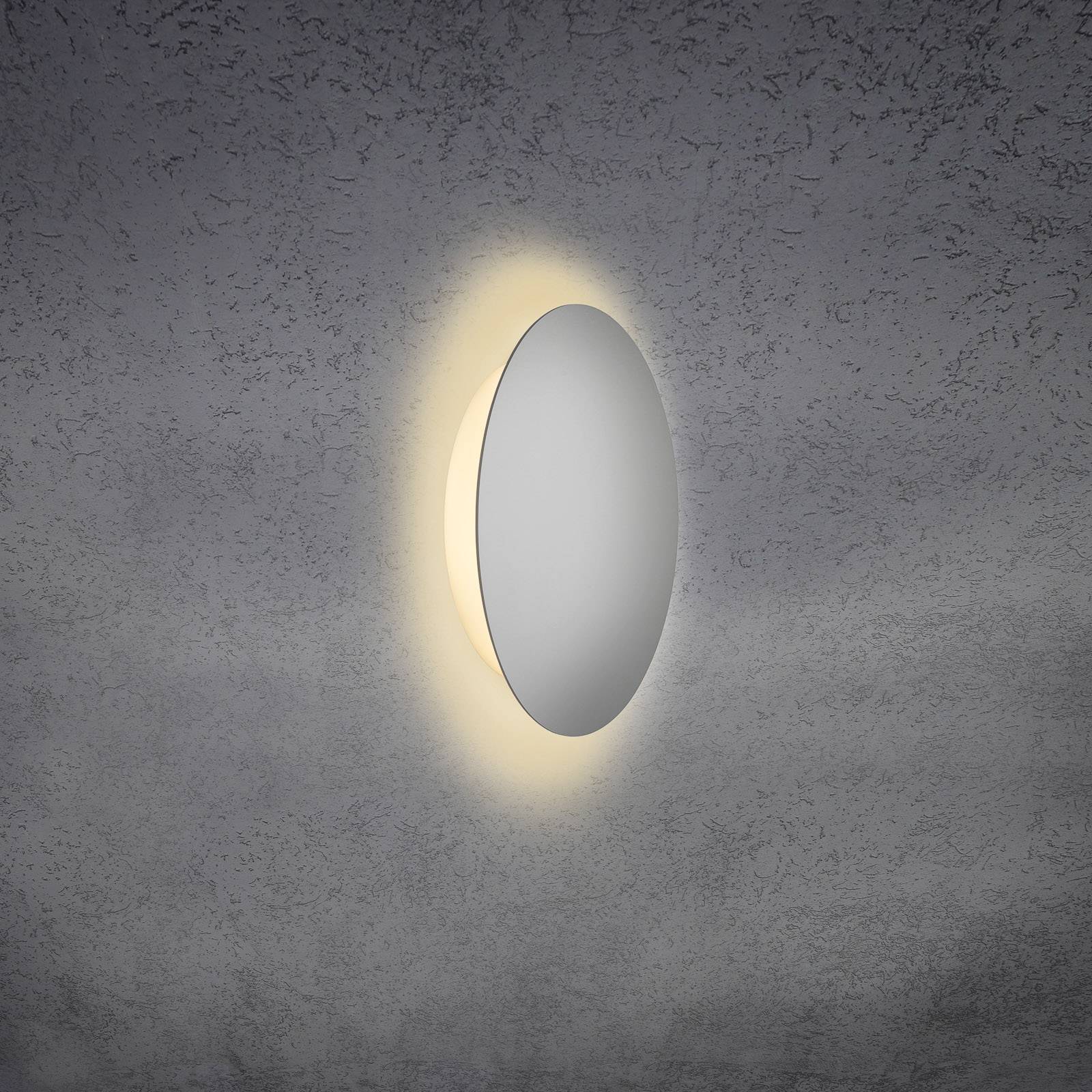 Escale Escale Blade LED nástěnné světlo, stříbrná, Ø 24cm