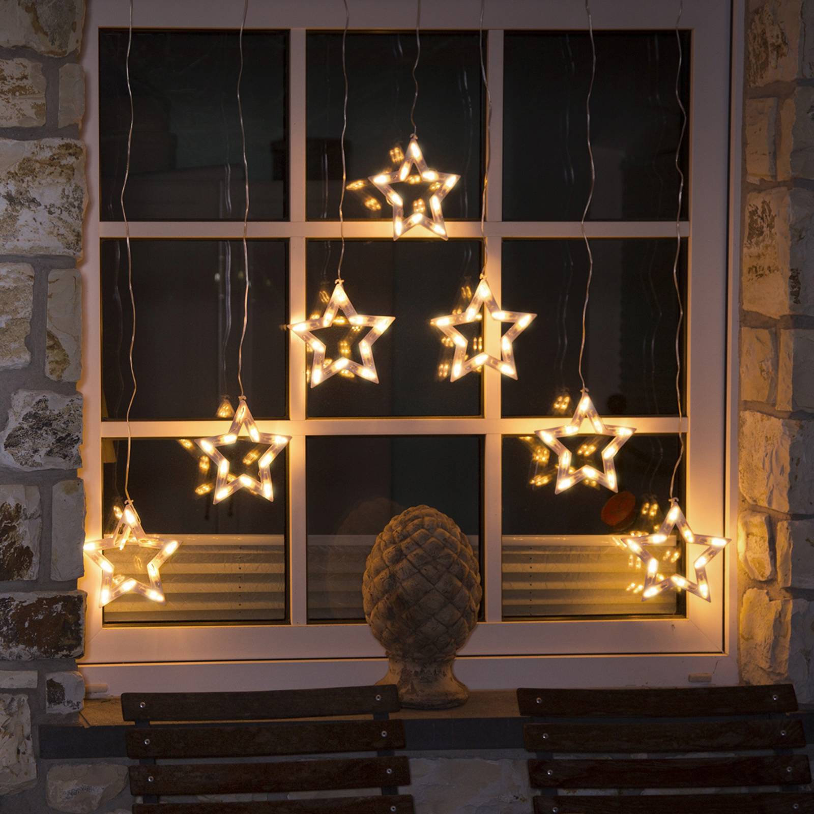 Konstsmide Christmas LED světelné závěsy hvězdy 70-flg.