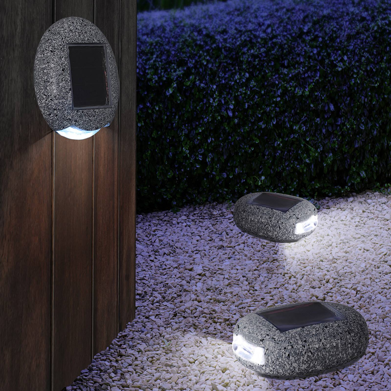Globo Kamenný design venkovní dekorativní světlo Talvi Solar