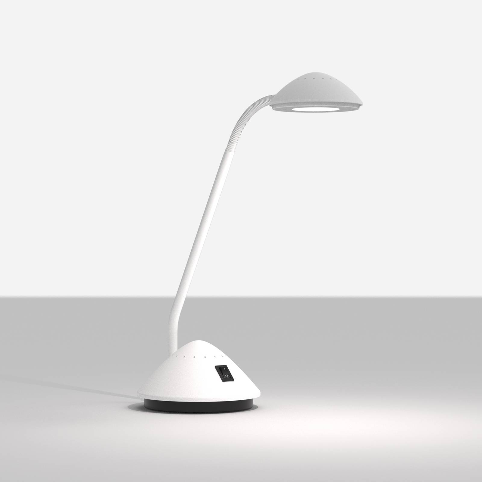 Maul Stolní lampa LED MAULarc s ohebným ramenem, bílá