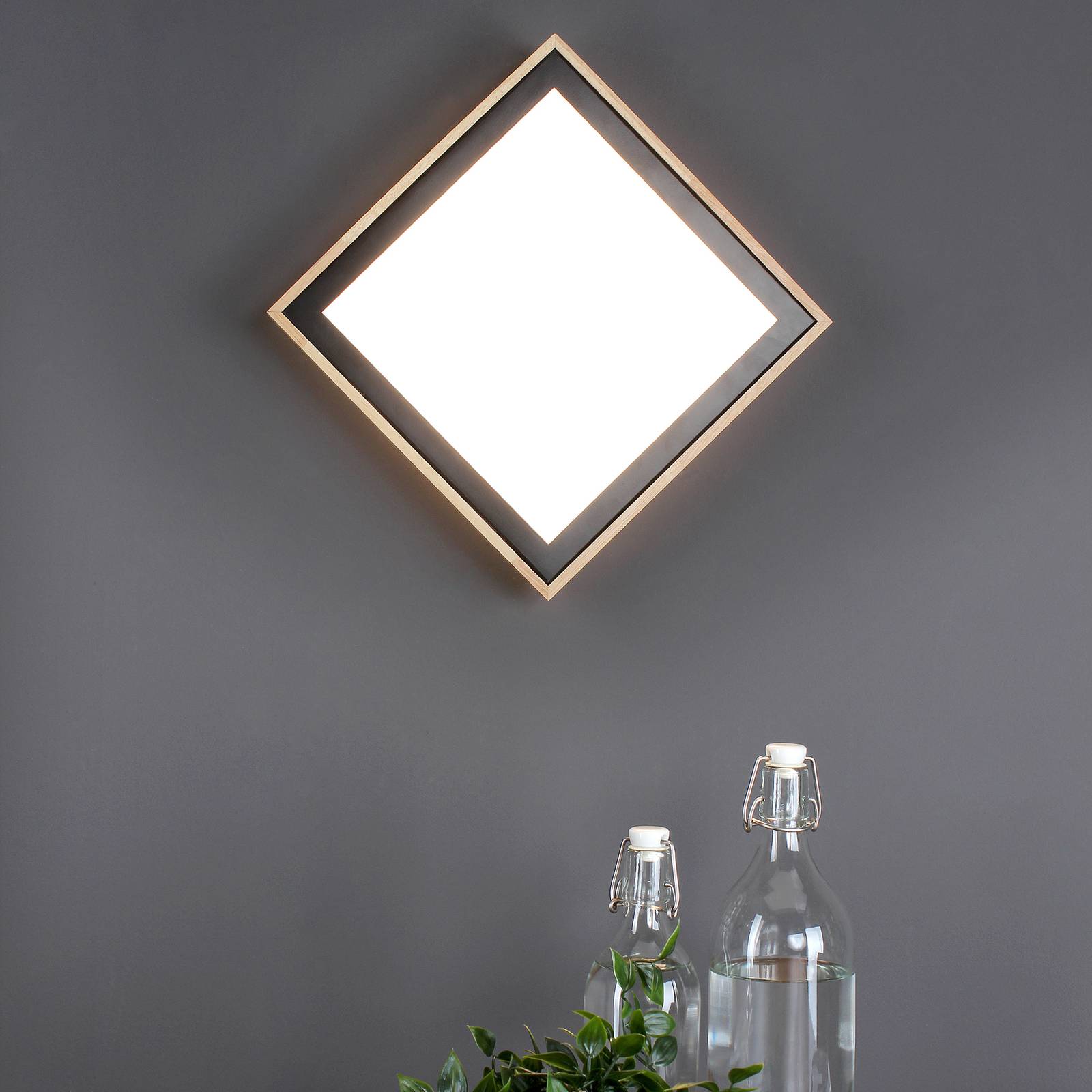 Eco-Light LED stropní světlo Solstar hranaté 28,5 x 28,5 cm