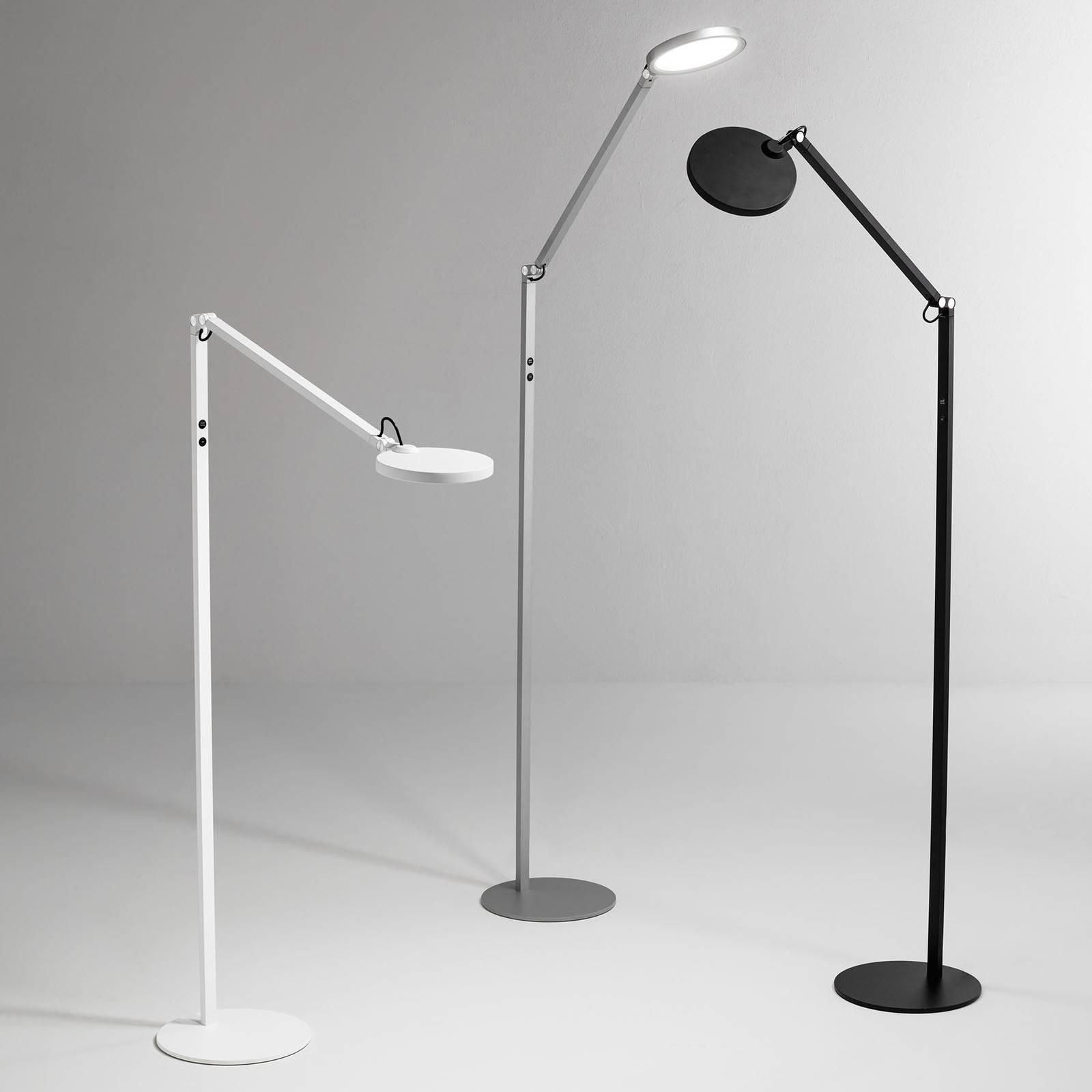 Fabas Luce LED stojací lampa Regina, 1 zdroj, bílá