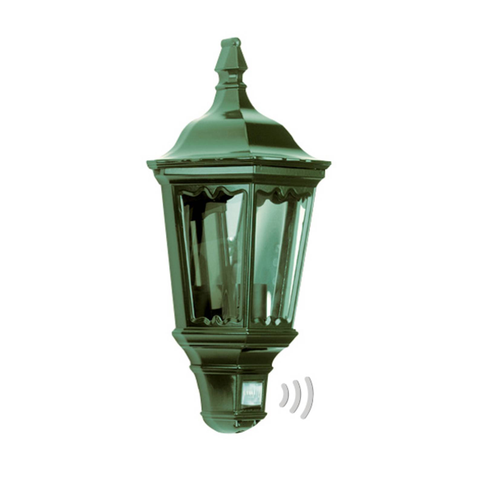 K.S. Verlichting Praktické venkovní nástěnné svítidlo Ancona, zelené