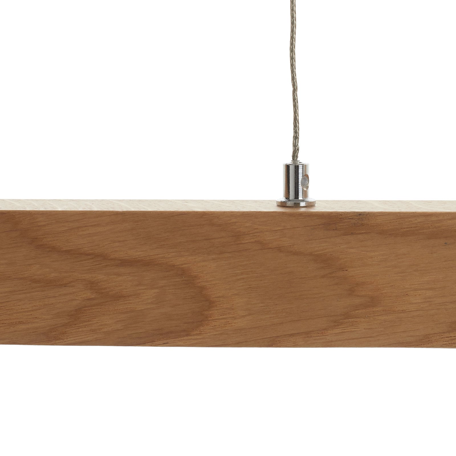 Lampa wisząca LED Nora, drewno dębowe, ściemniana, długość 78 cm - Quitani