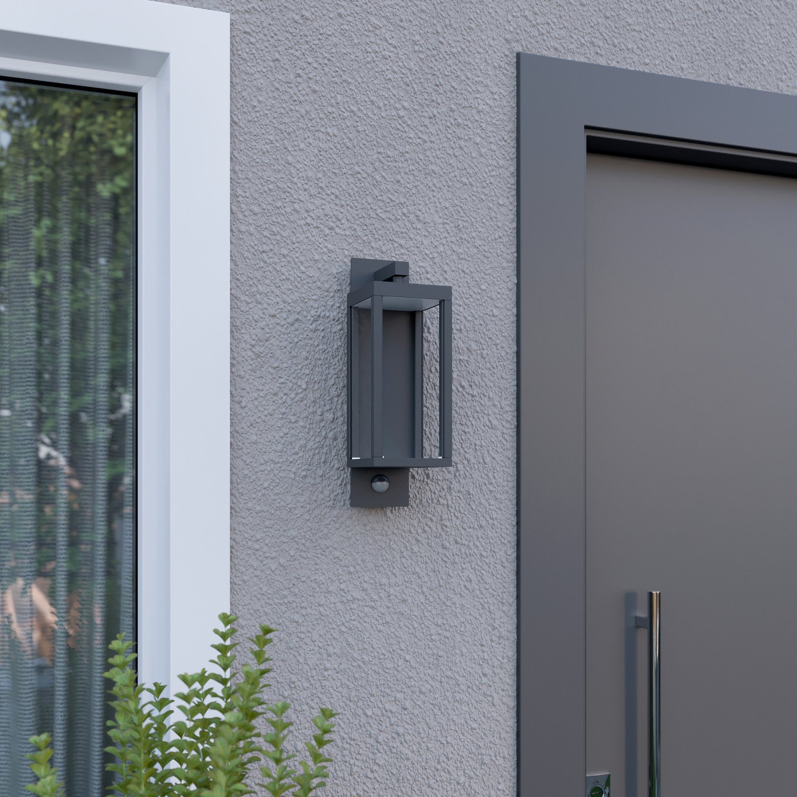 Ferdinand Outdoor Wall Lamp w/Sensor Dark Grey - Lucande