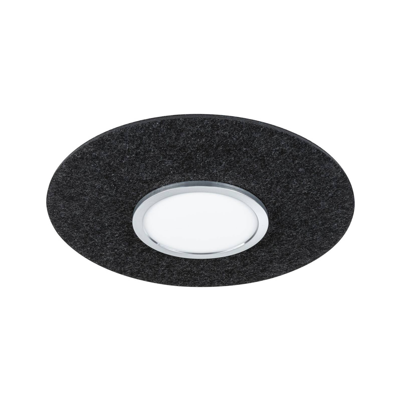 Paulmann LED-Deckenlampe Tulga, anthrazit, Filz, 3-step-dim