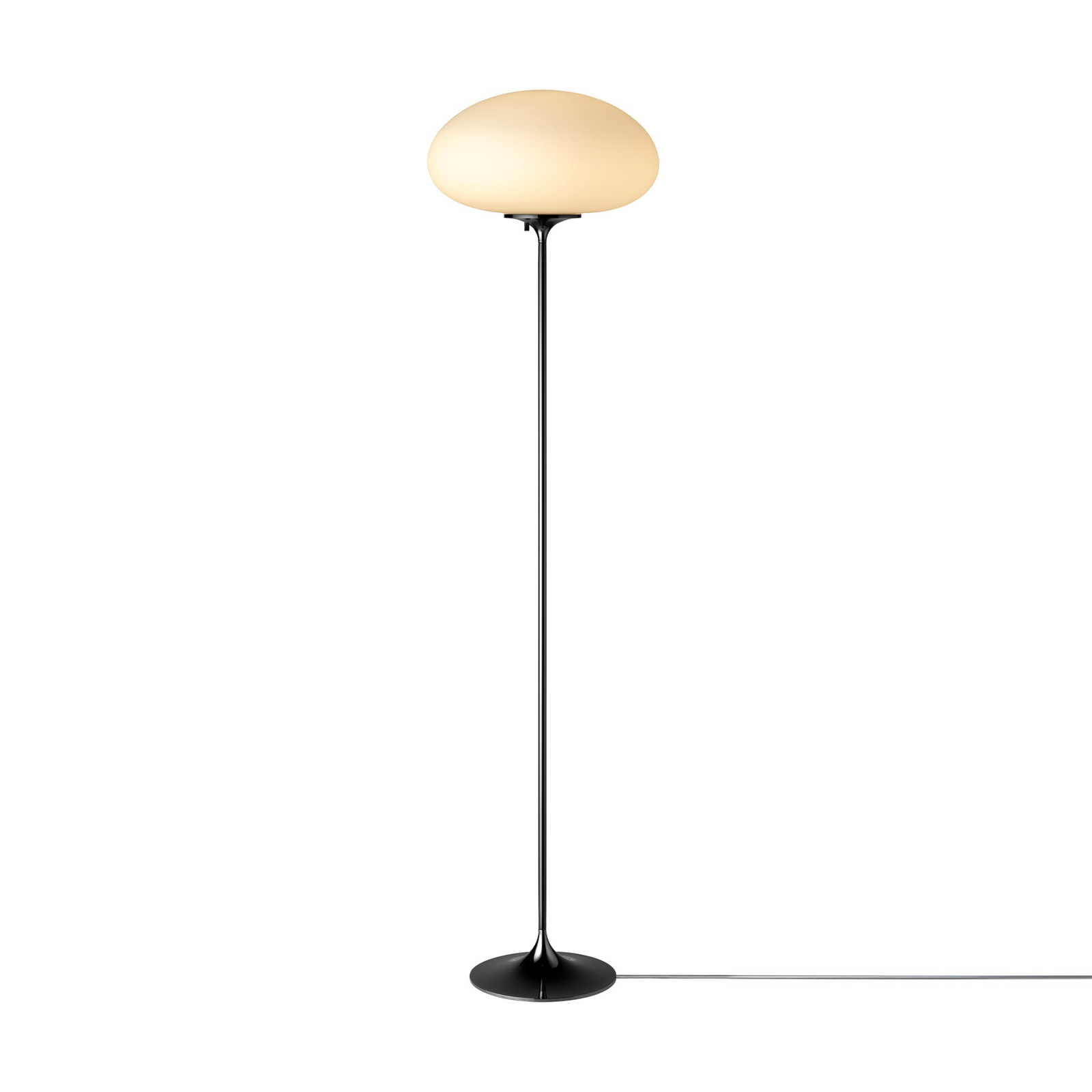 Stojacia lampa Stemlite, čierno-chrómové, výška 150 cm, stmievateľné - Gubi