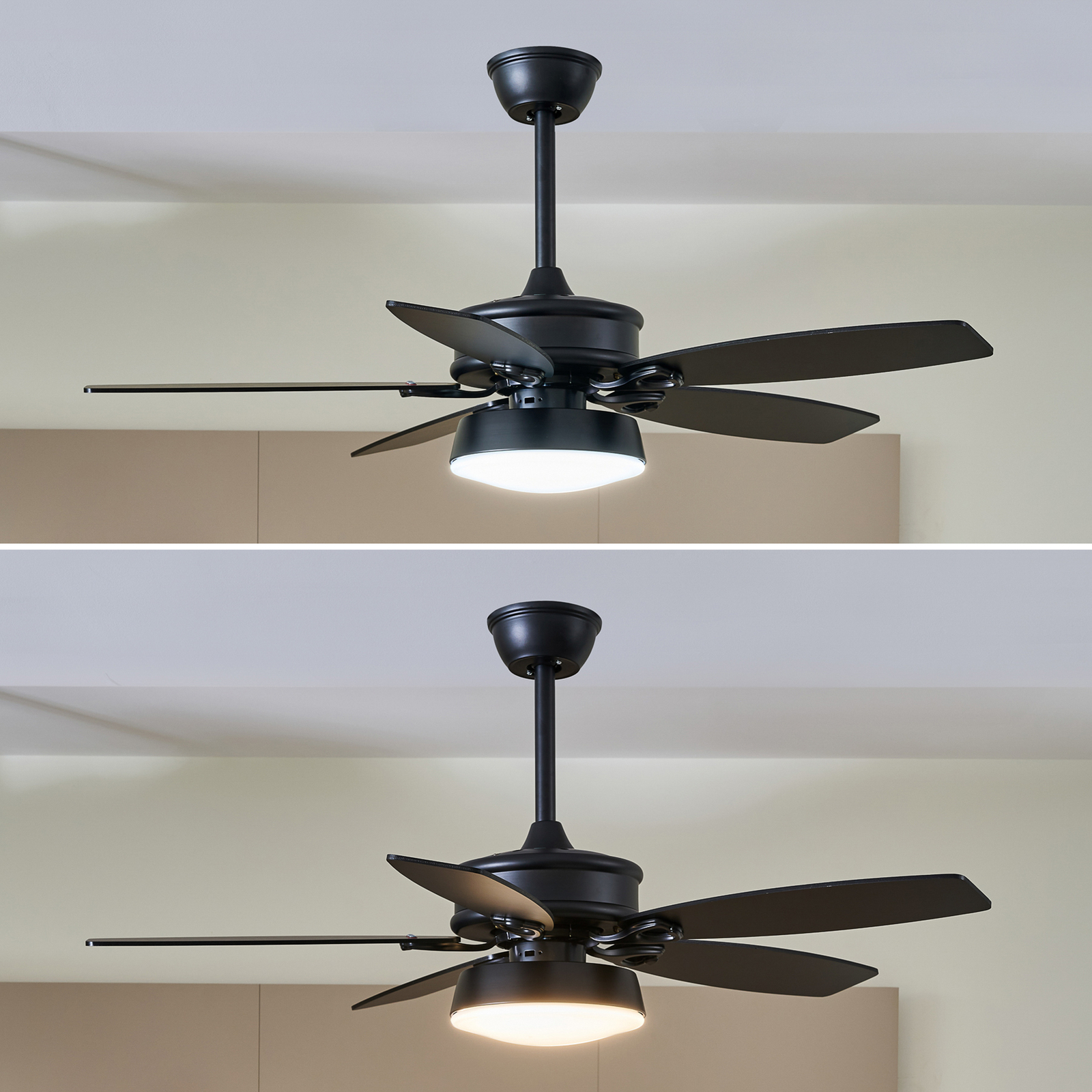 Starluna Kuvio LED ceiling fan, CCT, black