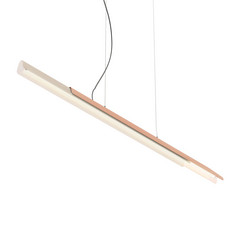 kdln Hængelampe Dala lineær, sandhvid/kobber 2.700 K 150 cm