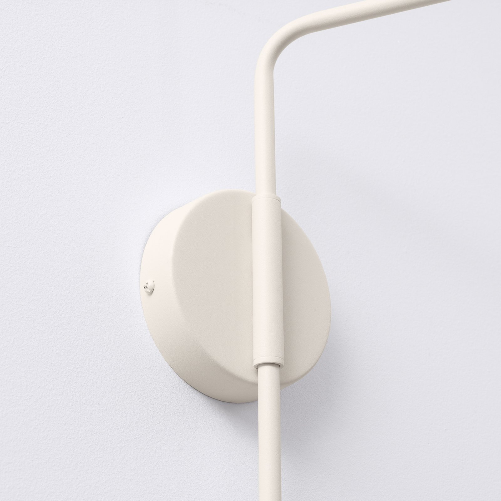 Wandleuchte LYS, beige, Ø 14 cm, Metall, Stecker, E14