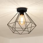 Taklampa Tarbes 1 lampa Ø 32,5 cm svart