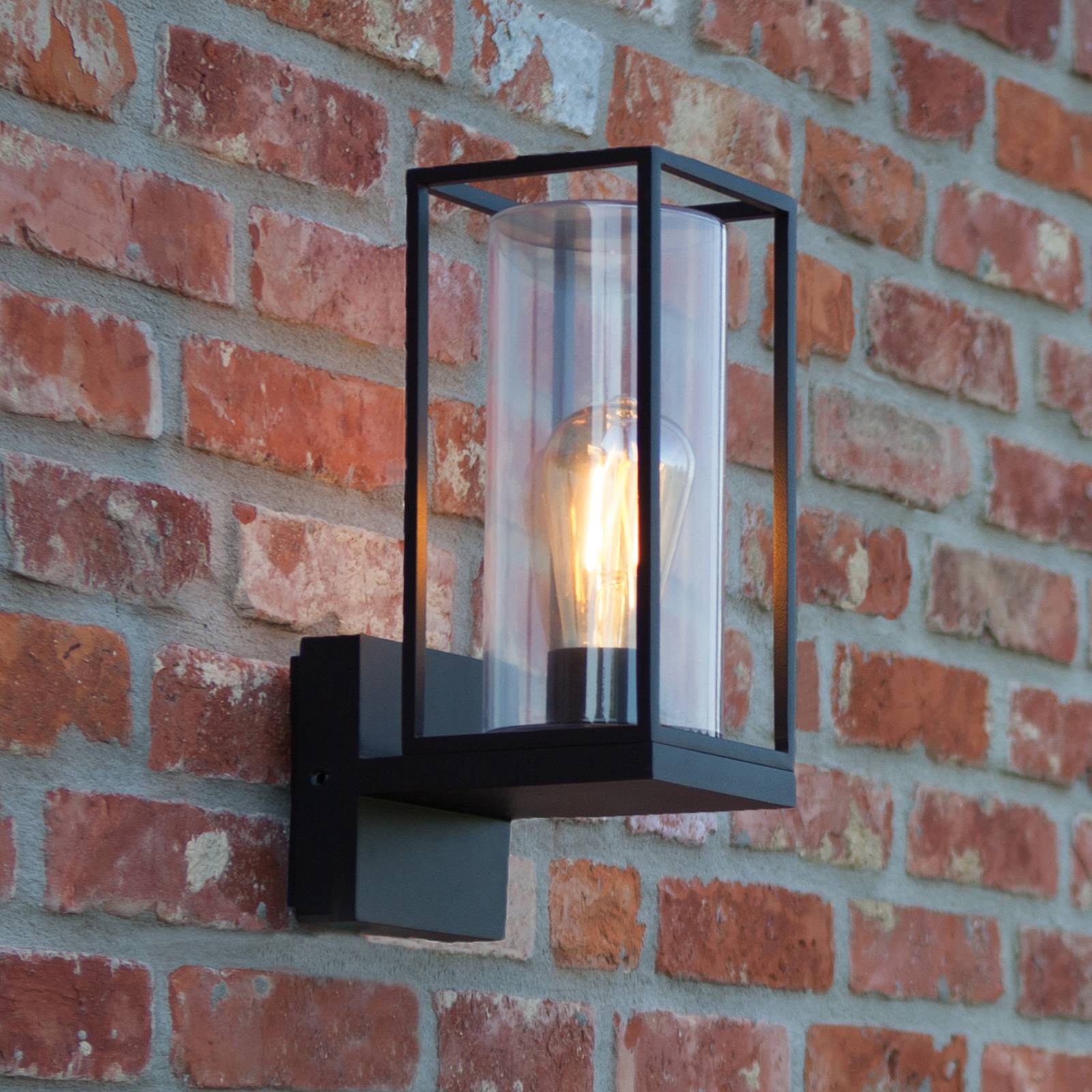 Eco-Light Ulkoseinävalaisin Flair, varjostin yllä - moderni seinävalaisin ulos antrasiitti, kirkas