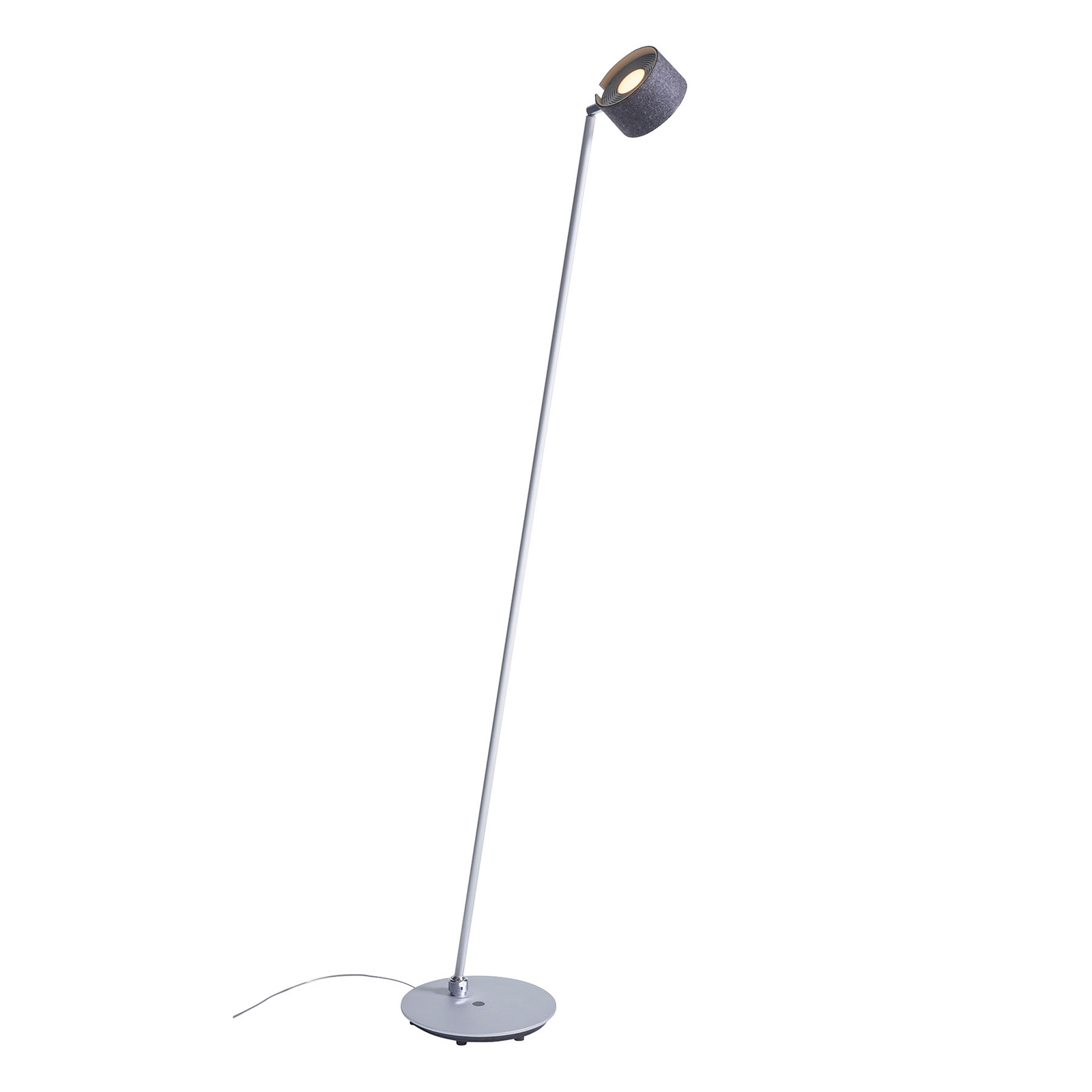 LED stojacia lampa CAI, stmievateľná, grafitová/biela
