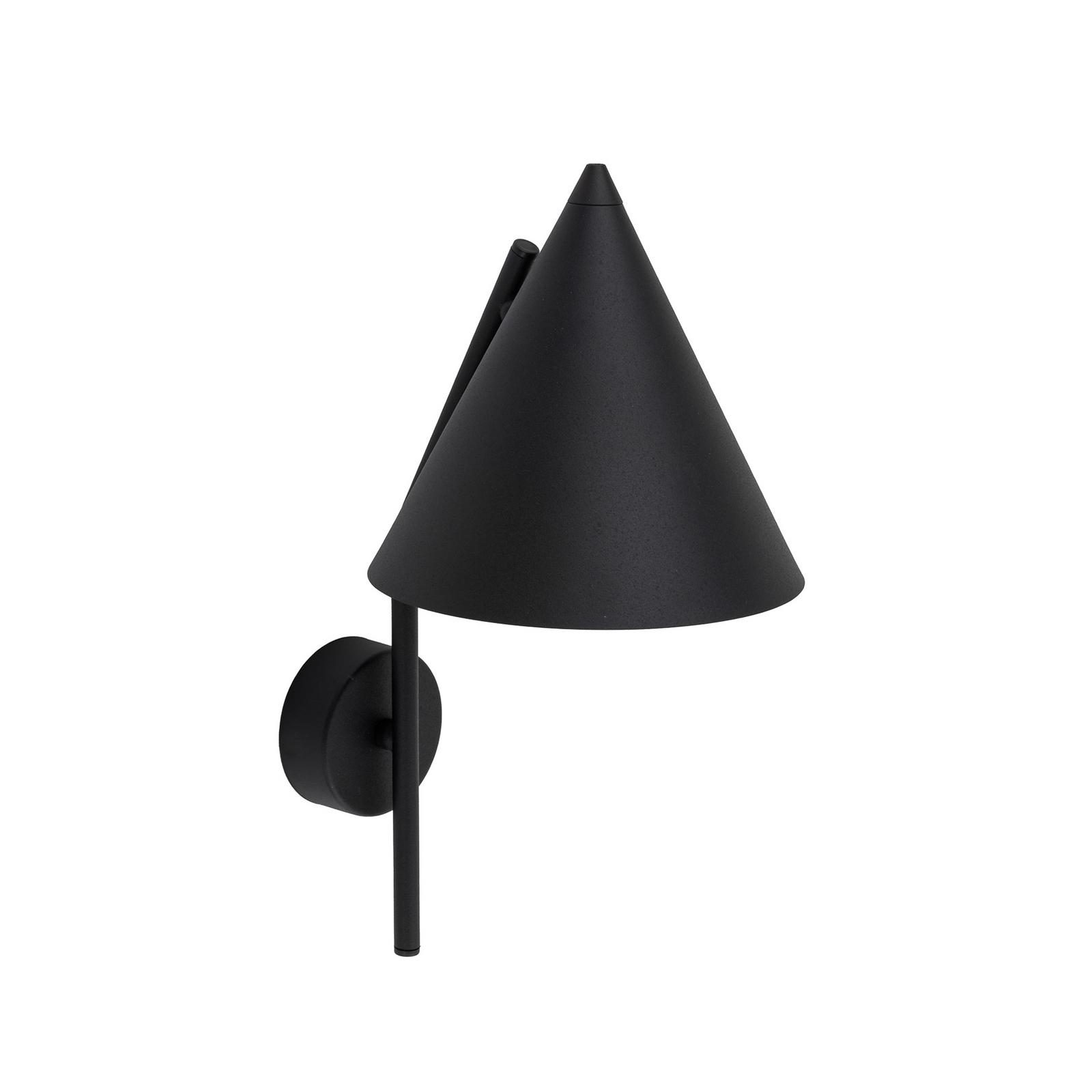 Nástenné svetlo Cono, 1-pl., čierne, E27