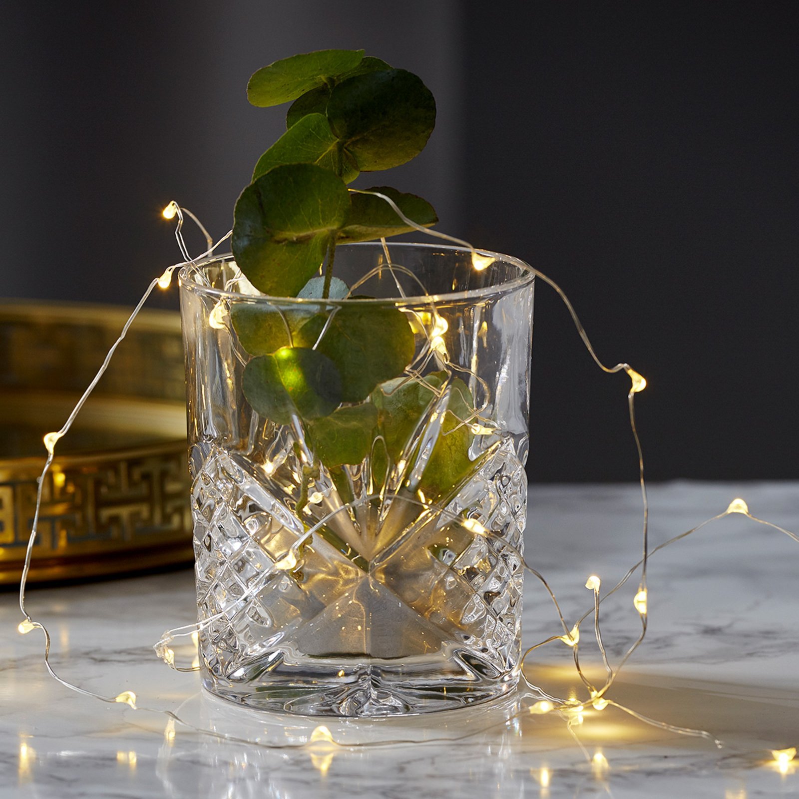 Dew Drops LED fairy lights with battery, 100 cm