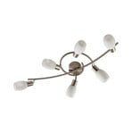 Arda Ceiling Lamp Whie/Nickel - Lindby
