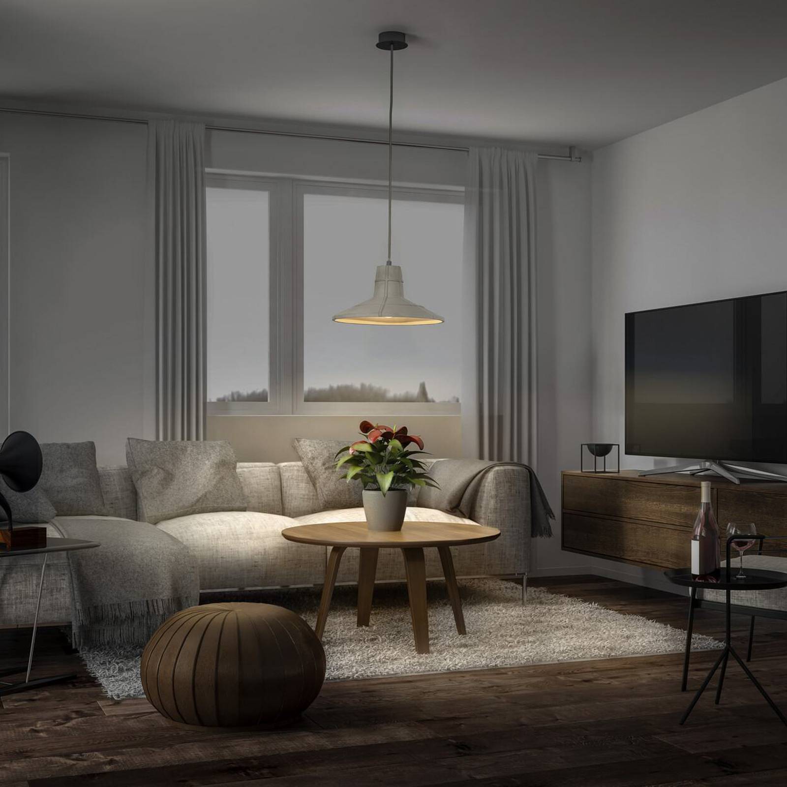 Lampa wisząca LEDVANCE Concrete Sala, beton, ciemnoszary