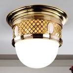 Old Vienna ceiling light, Ø 30 cm, brass
