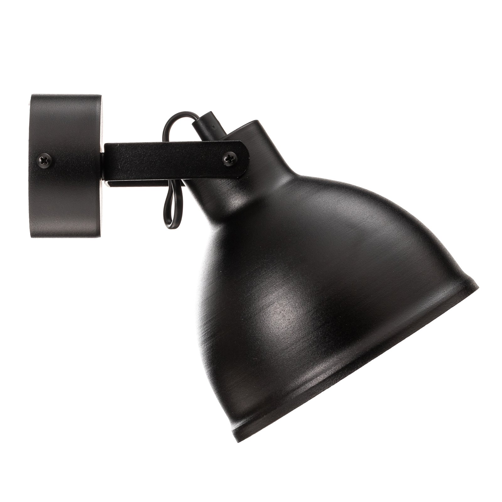 Trial wall light, pivotable lampshade, black/gold