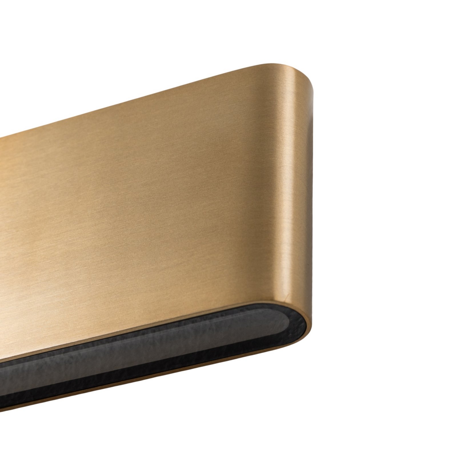 LED wandlamp Semi M, aluminium, goud, lengte 17,5 cm