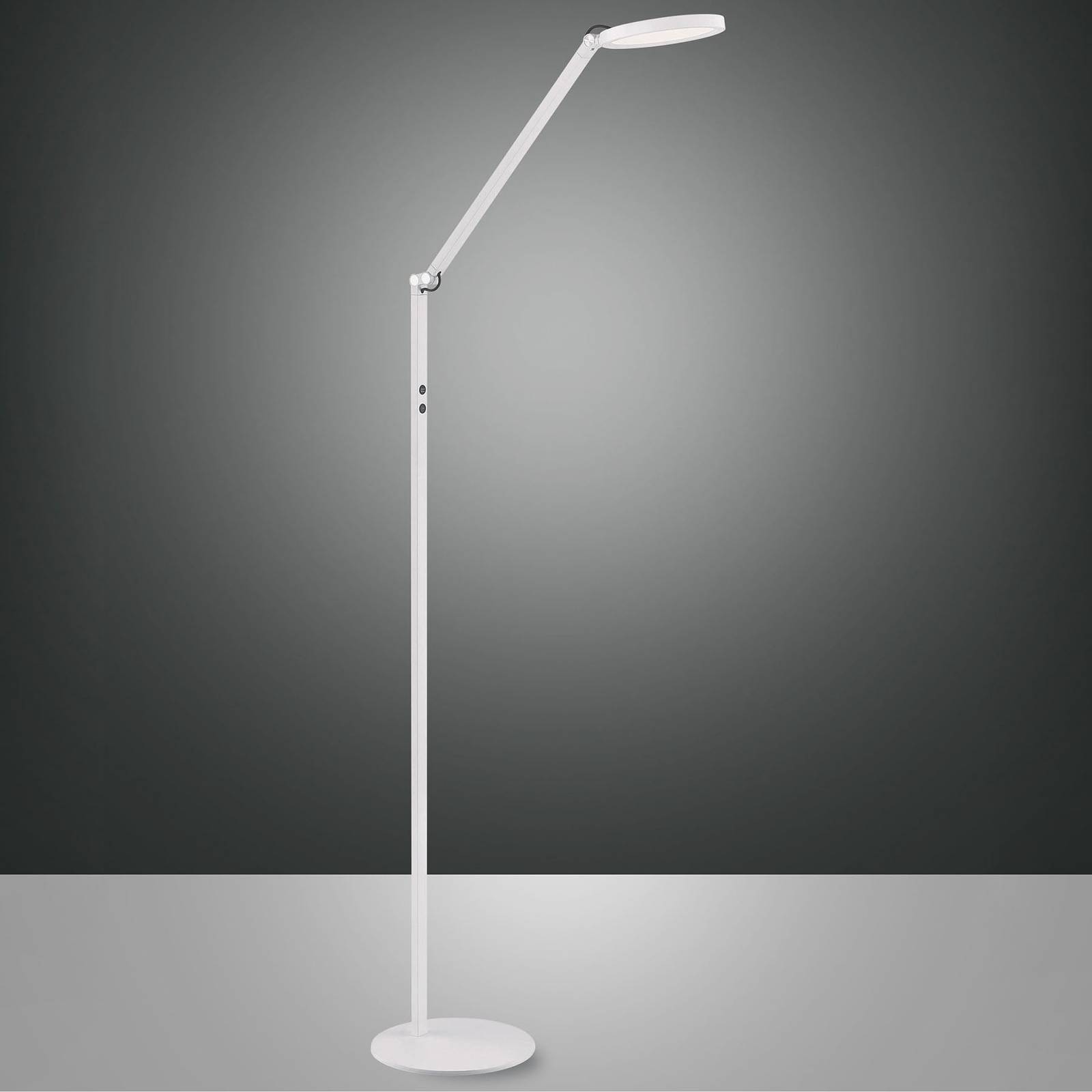 Fabas Luce LED-golvlampa Regina 1 lampa vit