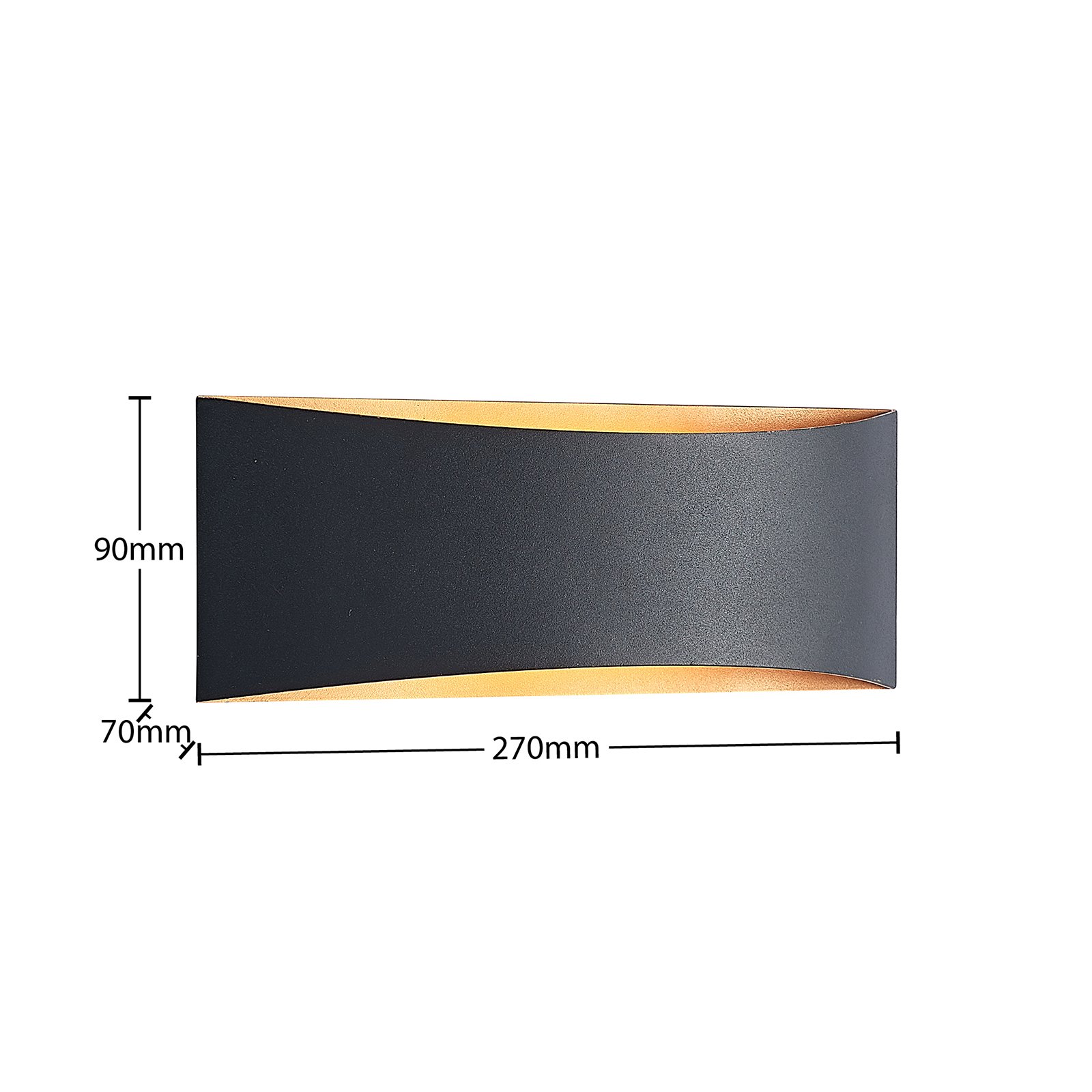 Danta Wandleuchte Black/Gold - Arcchio