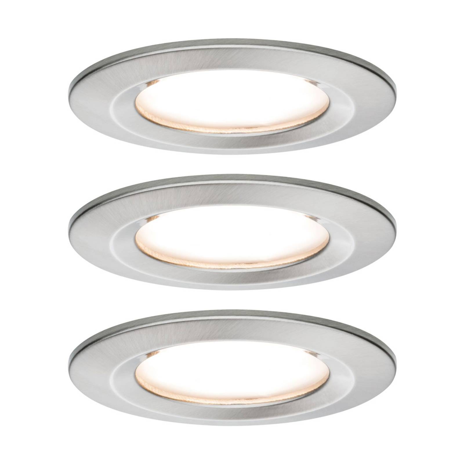 Paulmann Licht Paulmann No. 93494 Einbauleuchte LED Coin Nova rund 6,5W Eisen 3-Stufen dimmbar IP44