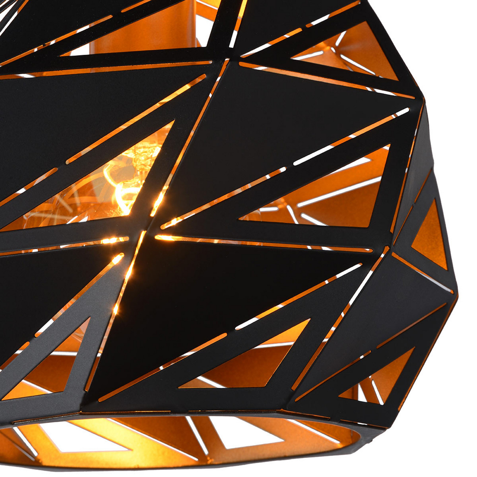 Lucide Lampă suspendată Malunga negru-auriu - Camera de zi / sufragerie - modern - negru auriu - Metal