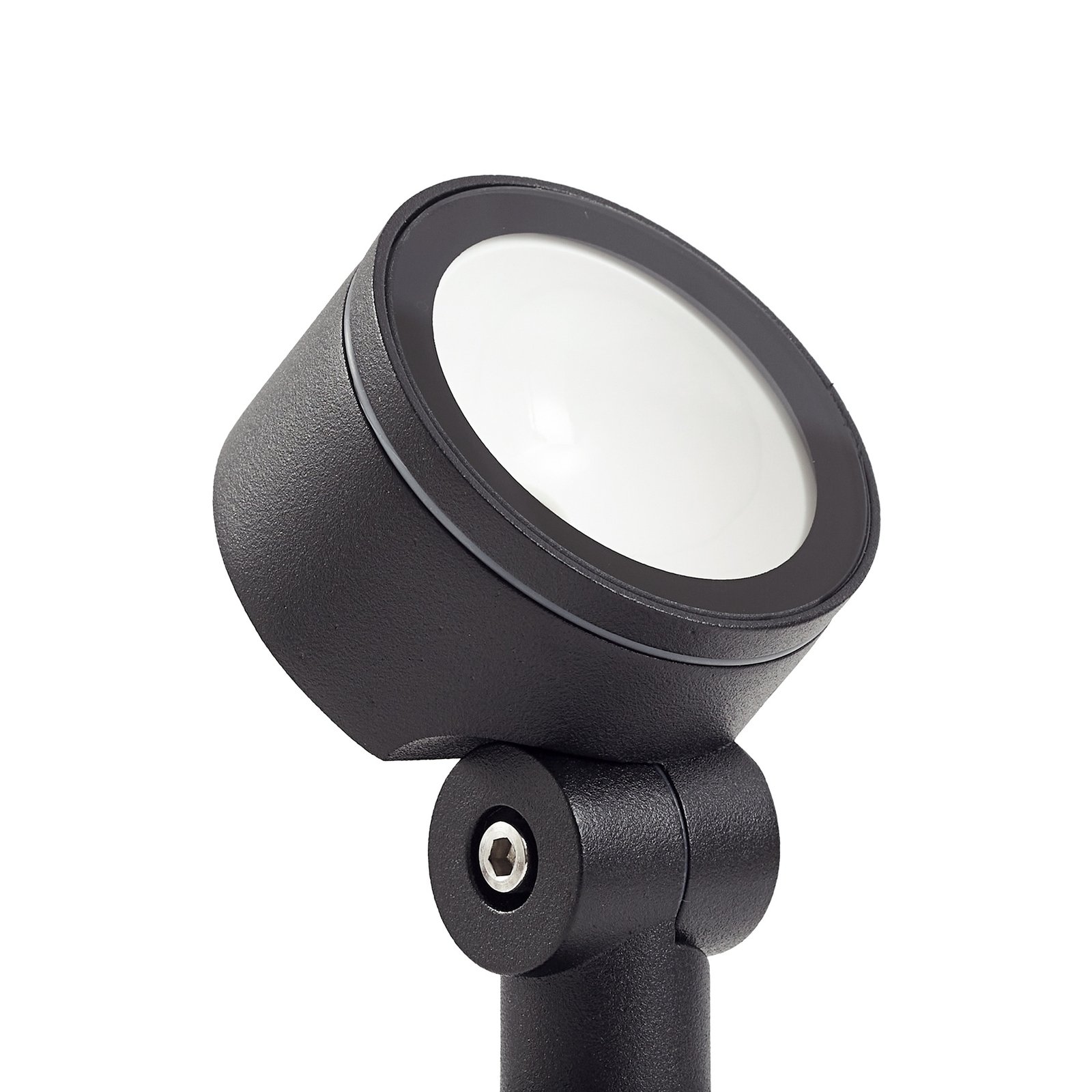 Lindby LED-Solar-Strahler Raide, Sensor, schwarz, Aluminium