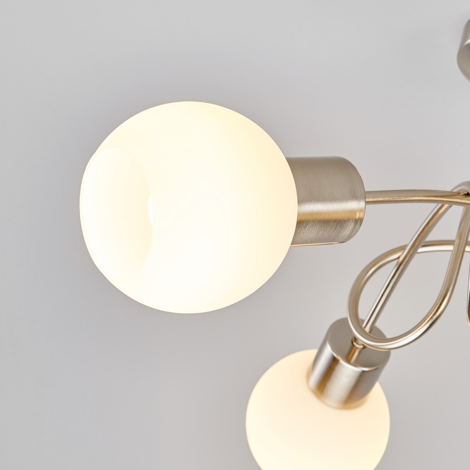 Elaina 3 Deckenleuchte Nickel/Opal - Lindby