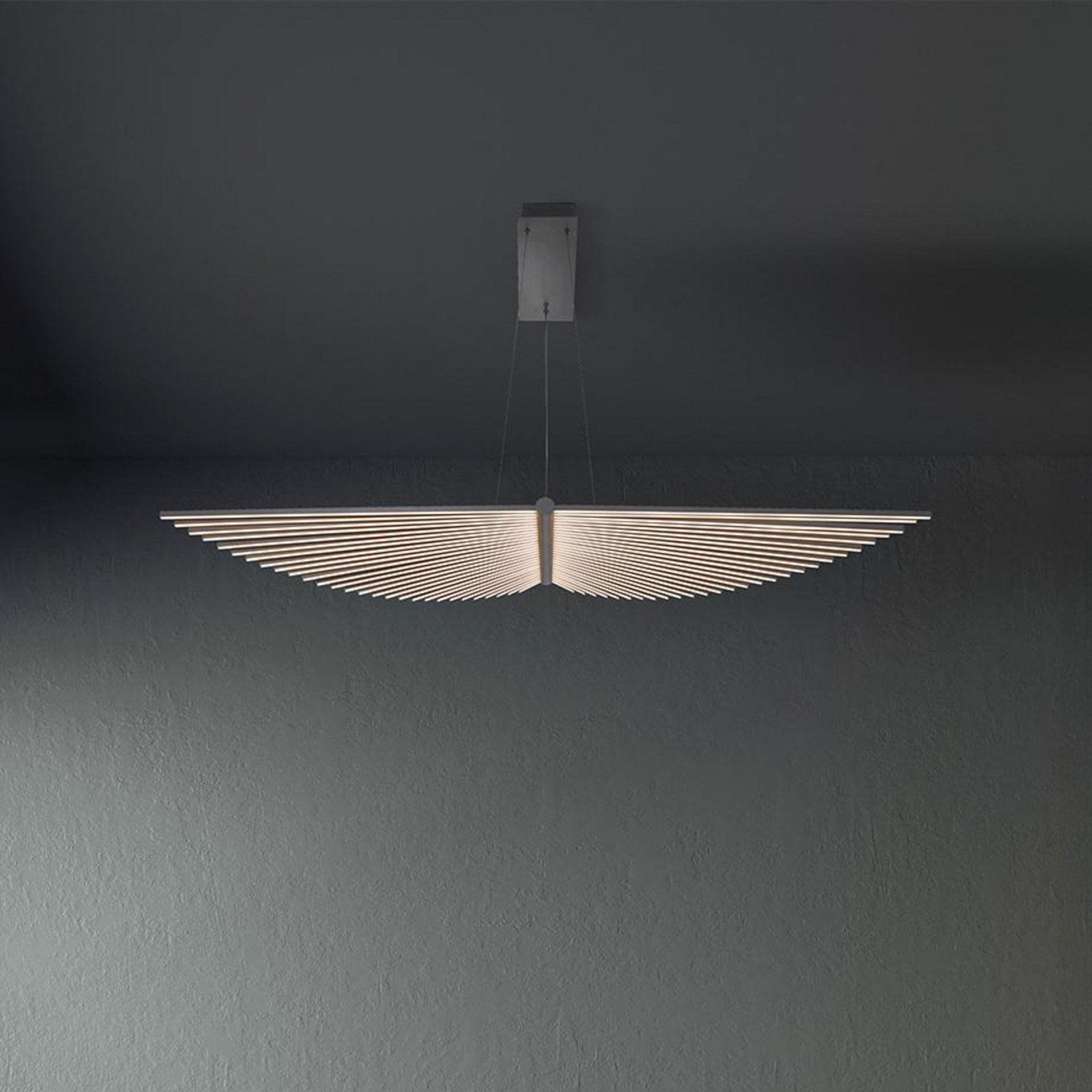 Quintiesse Lampă suspendată LED SERAPH negru mat lungime 105 cm metal - Camera de zi / sufragerie - Modern
