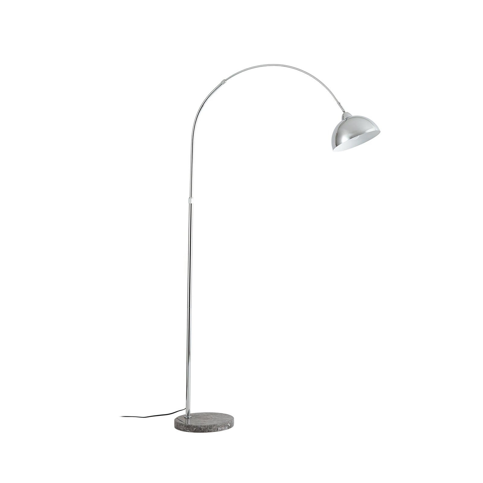 Lindby Tonka floor lamp, chrome, metal/marble, 185 cm, E27 Lindby Tonka floor lamp, chrome, metal/marble, 185 cm, E27