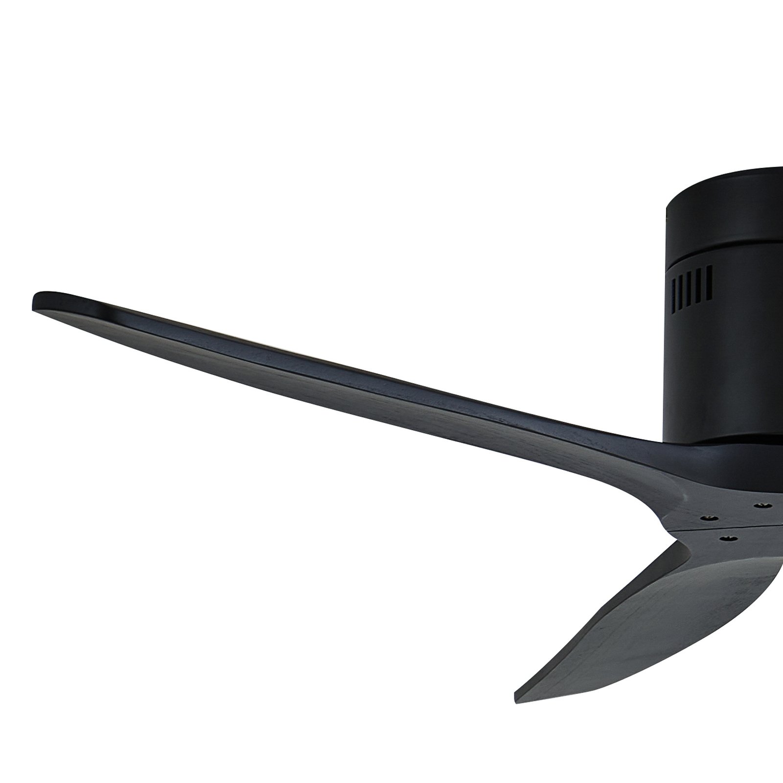 Lucande Deckenventilator Vindur, schwarz, DC, leise, 132 cm