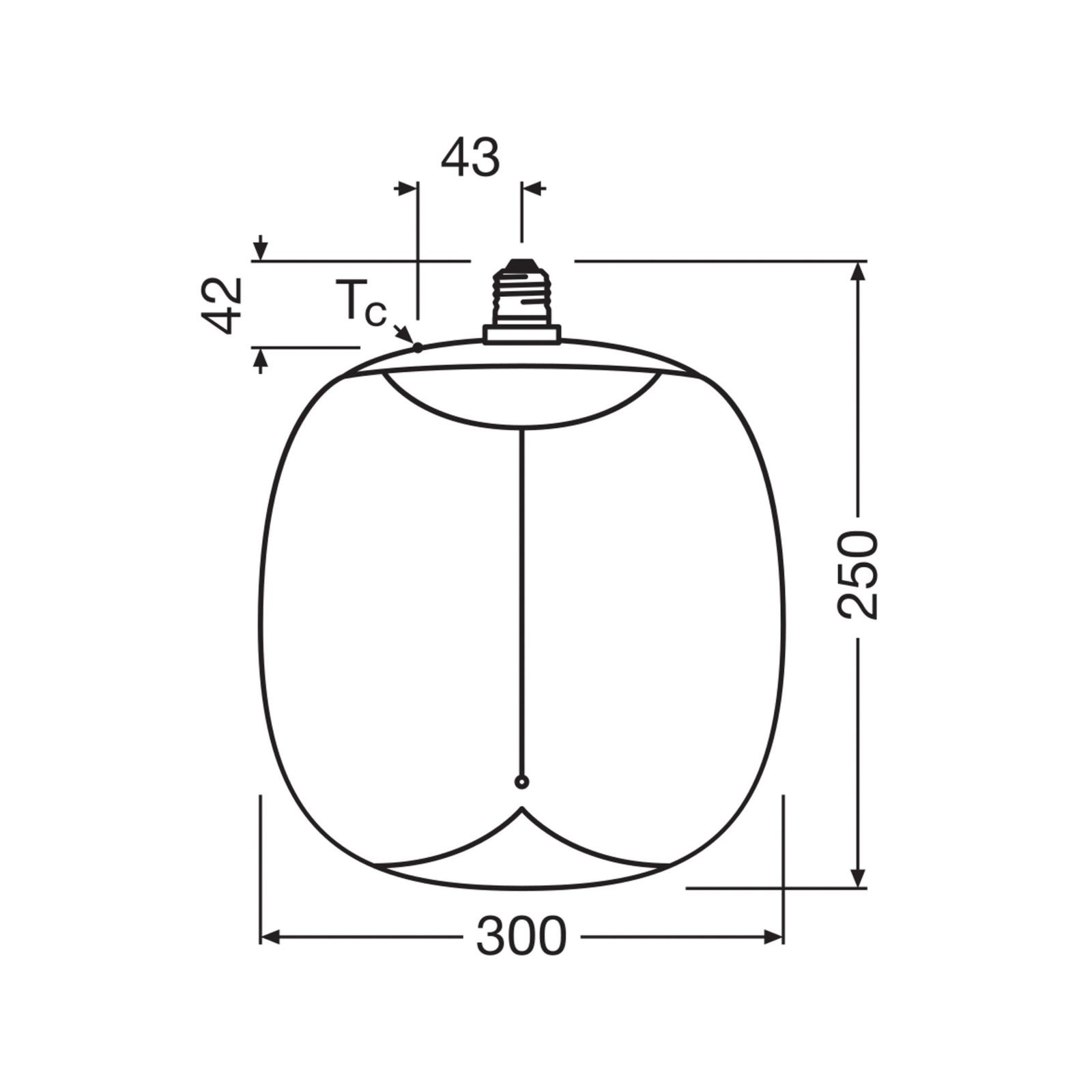 OSRAM LED Vintage Big Oval E27 12W 818 hehkulamppu meripihkainen himmeä